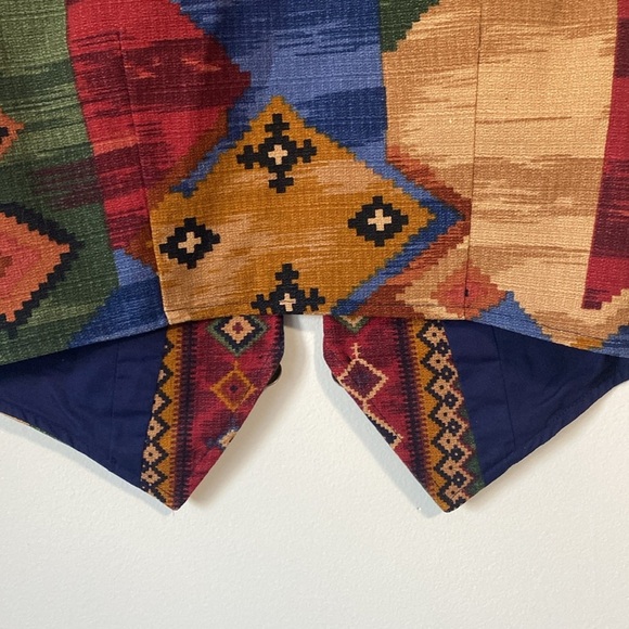 Vintage Sweetgrass 90s Tribal Concho Open Vest Boho Cowgirl Tapestry - Picture 7 of 11